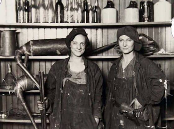 Prohibition-era woman moving bootlegged